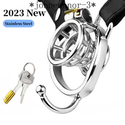 Male Stainless Steel Chastity Cage Chastity Device Negative Lock Breathable