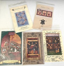 Lot of 5 Quilt Cloth Sewing Patterns Wallhanging Pillow Christmas Holiday Angels