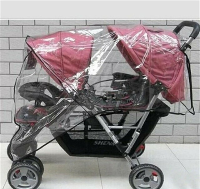 Protective Rain Cover for Double Tandem Stroller eBay