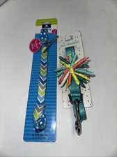 2 Dog Leashes - 1x 4ft Chevron/Polka dots 1x Birthday Bash Great For Dog Lover