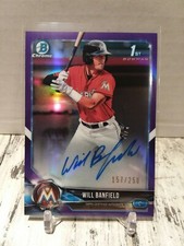 2018 Bowman Chrome 1st Will Banfield Purple Refractor Auto 157/250 ROOKIE RC SP 