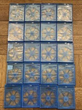 Qty 20 Single Disc Capacity DVD Boxes Blue Blu Ray Replacement Cases Lot A 