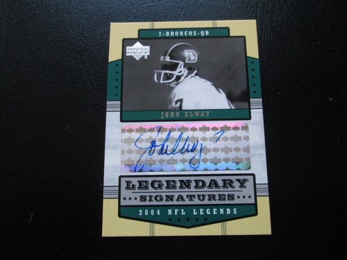 JOHN ELWAY 2004 UPPER DECK NFL LEGENDS LEGENDARY SIGNATURES SHORT PRINT CARD