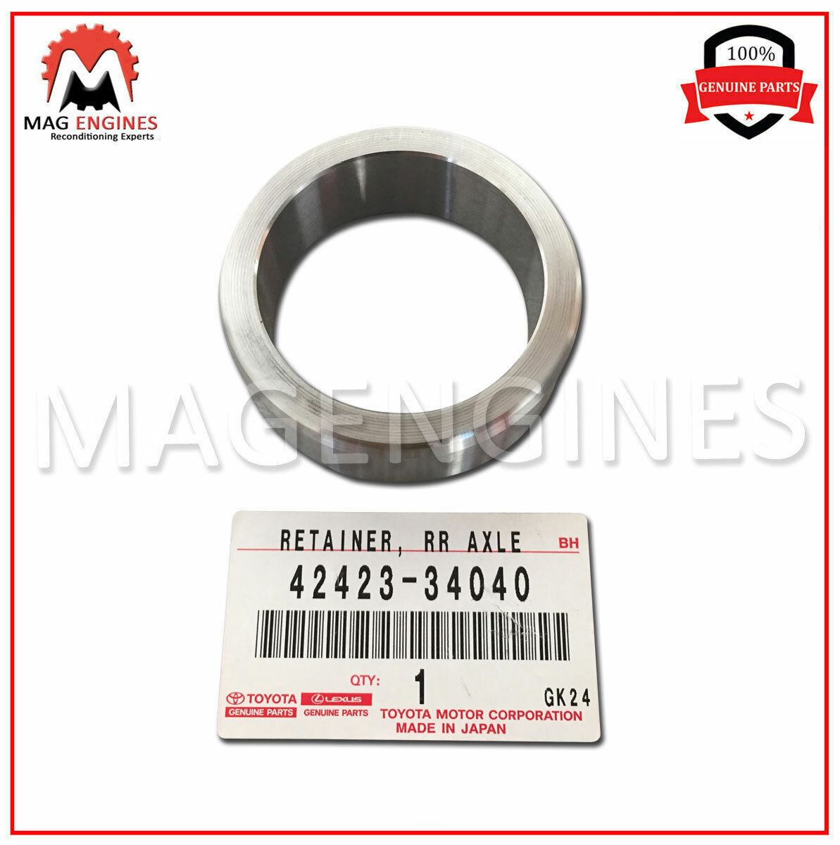 セット専用 42423-34040 GENUINE OEM RETAINER, REAR AXLE BEARING, INNER, RH/LH