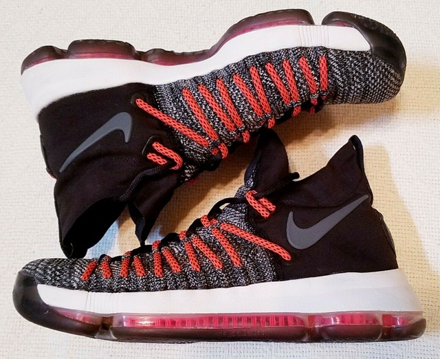 Nike KD 9 Elite Hyper Orange Black White Dark Grey 878637-010 - Sepsport