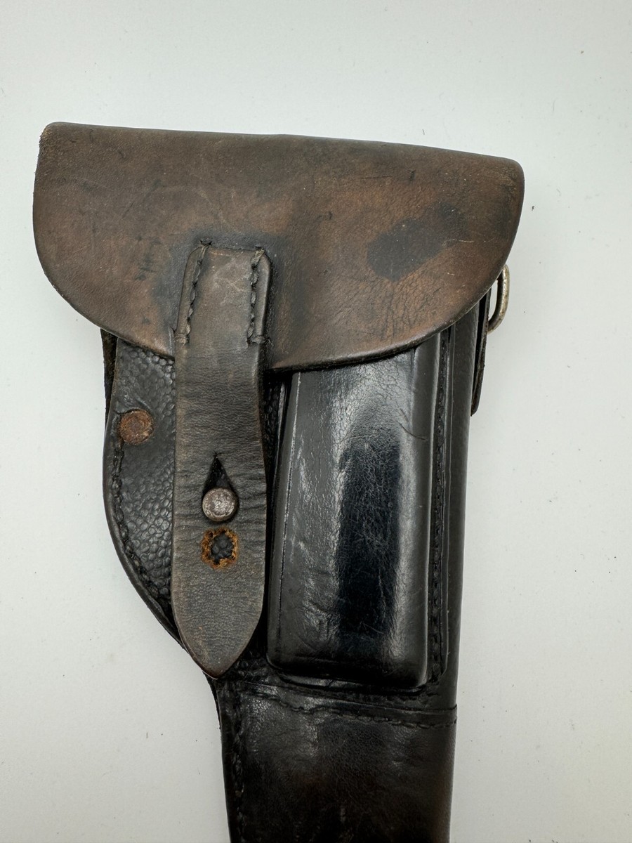 WWII Era German Police Leather Holster for Sauer Model H 38H