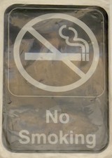 No Smoking Door/wall 6x9  Symbol Sign