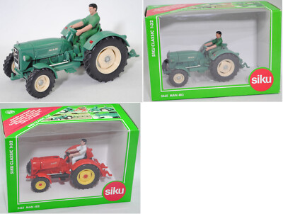 Siku Farmer Classic 3465 MAN Typ 4R3 grün und SSC Sondermodell rot, 1:32