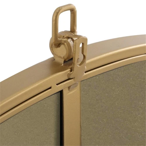 Elegant Decor Rowan 42" Round Metal Frame Hooked Mirror in Brass - Picture 10 of 11