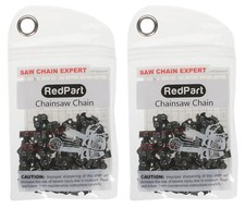 RedPart 16" Chainsaw Saw Chain 2 Pack Chains fit Bosch AKE40 AKE40S 3/8 043 57DL