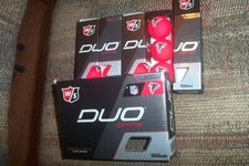 1 dz BRAND NEW 2020 Wilson Staff Duo Optix golf balls red Atlanta Falcons