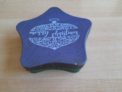 Geschenkebox in Sternform, Merry Christmas, Karton, 15cm