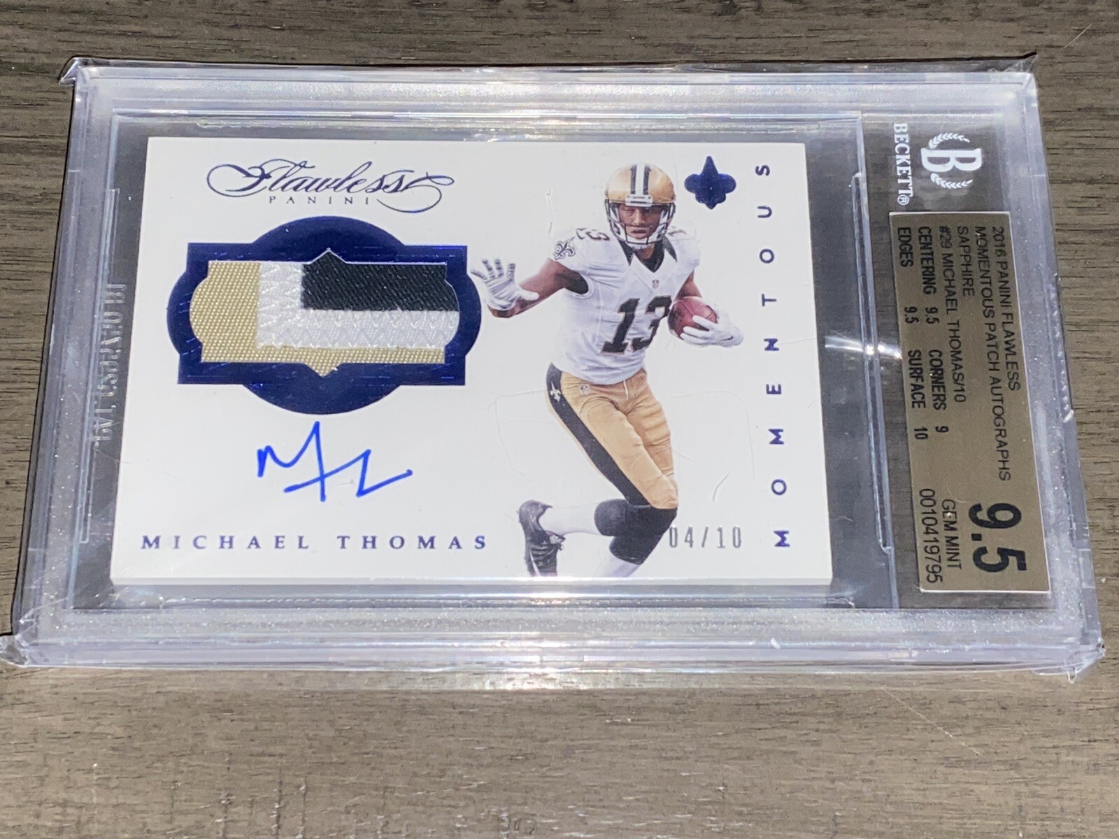 Michael Thomas Panini Flawless Momentous Patch Autographs #MPMT Sapphire
