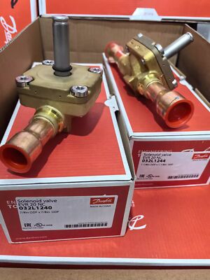 1pcs Danfoss Cold storage refrigeration Solenoid Valve EVR20 NC 032L1240 22mm