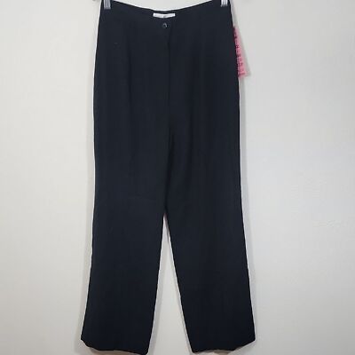 The Studio John Meyer of Norwich Vintage Wool Black Lined Trousers NWT Size 8P