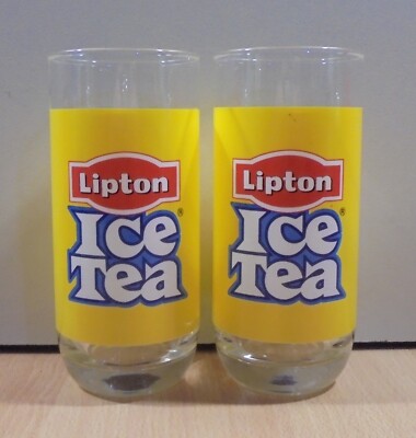 LIPTON ICE TEA ADVERTISIGN SET OF TWO GLASSES