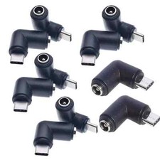 10x DC 5.5x 2.1mm Female To USB 3.1 Type C Male Right Angle Power Supply Adapter