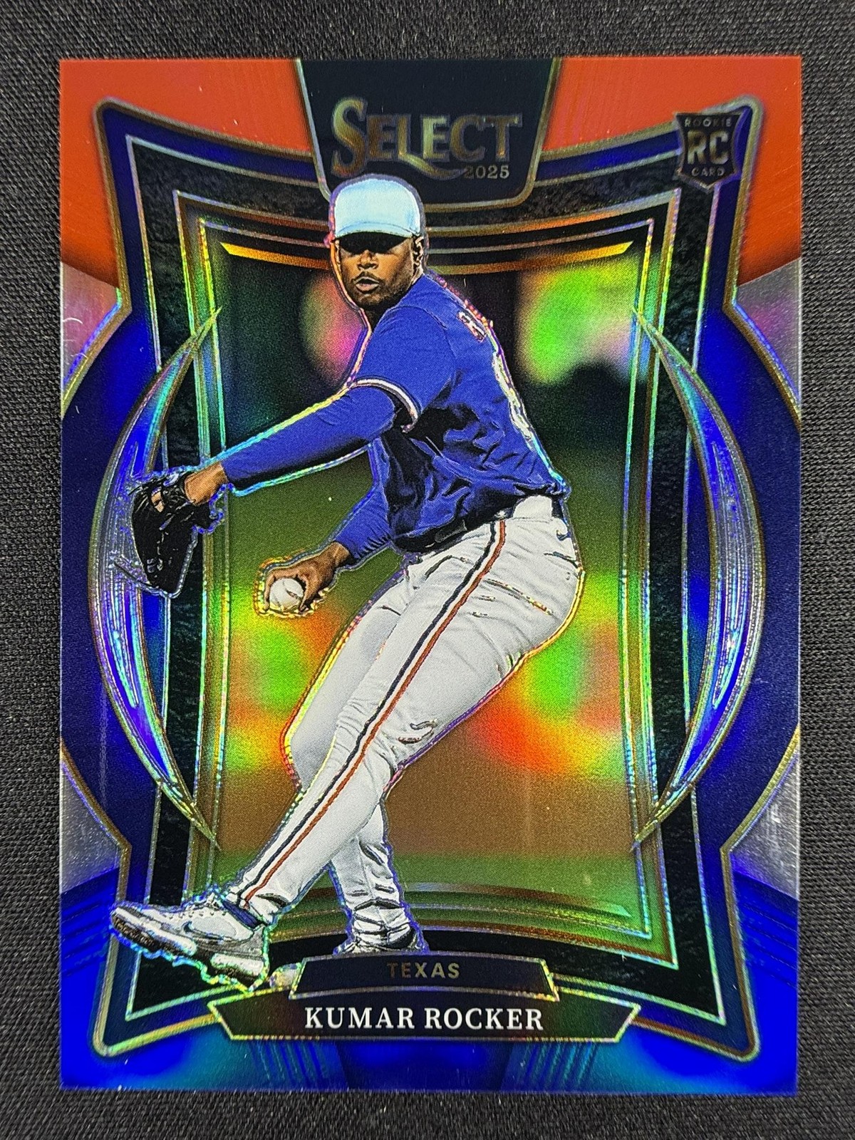 2025 Panini Select #61 Kumar Rocker Red and Blue Prizm Rookie #/399
