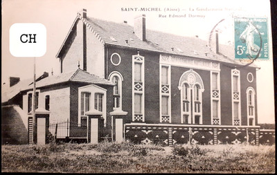 Nr. 804/65 CPA De Saint Michel-Sougland. La Gendarmerie Nationale Dep. 02 geschrieben