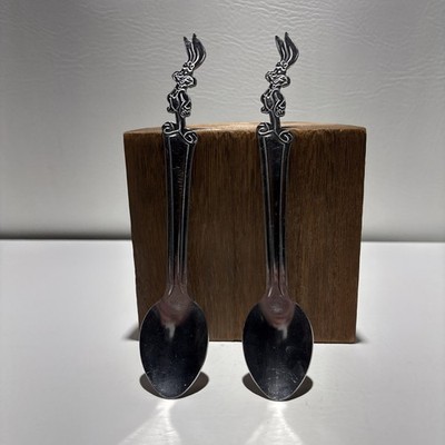 Vintage Nestle Quik Bunny Spoon Stainless 7.5'' Imperial Nesquik Quick Set Of 2