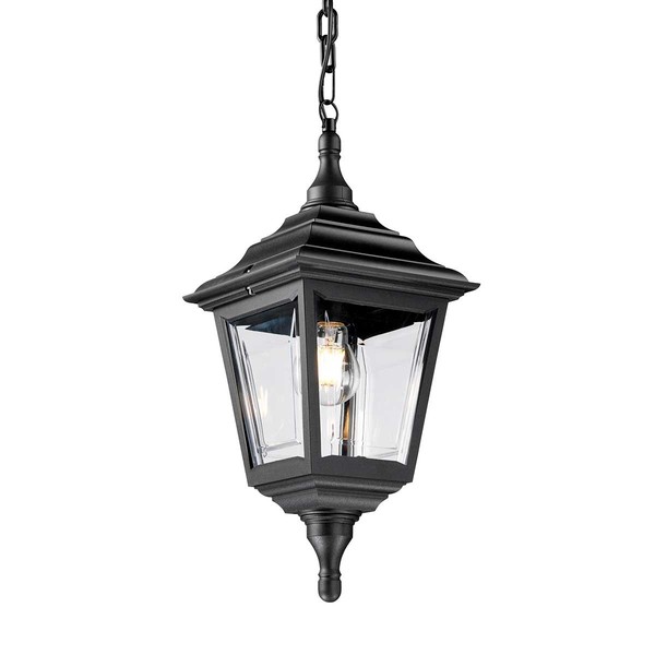 Schwarz Durchsichtig Klassisch HäNgelampe Pendelleuchte AußEnlampe Garten IP44-image