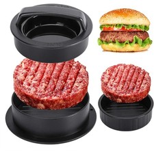 Hamburger Patty Maker Press Non Stick 3 in 1 Slider Stuffed Burger Mold Kitchen