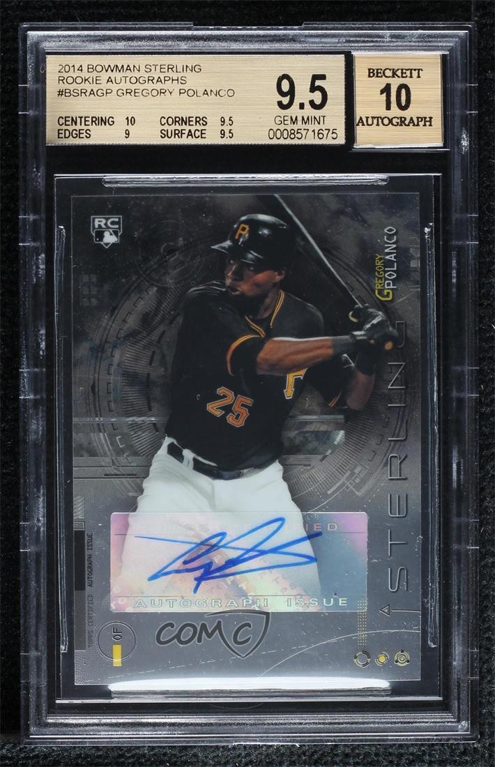 2014 Bowman Sterling Rookie Gregory Polanco #BSRA-GP Auto RC 0s3