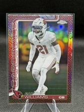 Garrett Williams 2025 Topps Chrome Football Leather Refractor #6 Cardinals