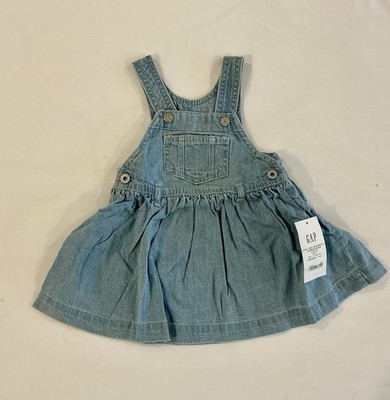 Baby Gap Girls Blue Jean Denim Dress 6-12 Months Children s Clothing NWT