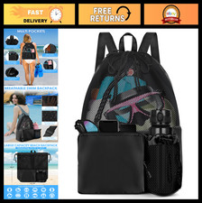 Swim Bag Beach Backpack with Wet Pocket, Mesh Drawstring for Swimming  Gym