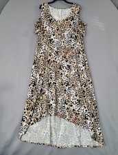 Ney Collection Women's Dress 3X Plus Size Orange Leopard Print