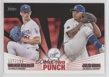 2023 Topps Series 1 One-Two Punch Black 227/299 Julio Urias Walker Buehler 6n9