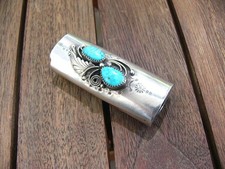@@@@ Feuerzeug-H&uuml;lle , Sterling Silber, T&uuml;rkise, indianisches Kunsthandwerk @@@@