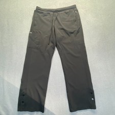 Barco One Women's Scrub Pants Yoga Knit Waistband Cargo MP Black. 5206