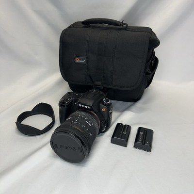 Sony Alpha A300 10.2MP Digital SLR Camera Kit w Sigma Lens 10-20mm Tested Works