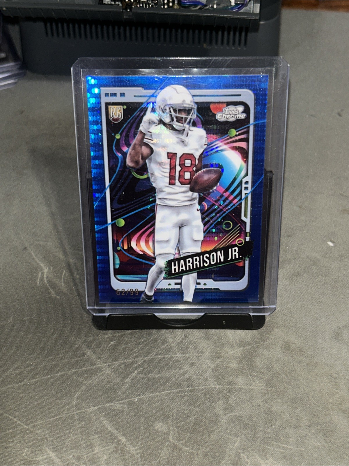 Marvin Harrison Jr. Refractor RC 2024 Topps Cosmic Chrome #101 Blue Moon #/99