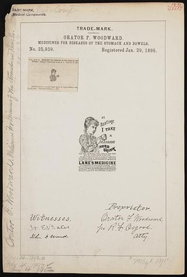 Orator F. Woodward Lanes Medicine brand Medicines Diseases Stomach Bowels