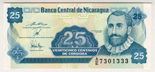 1990 Nicaragua 25 Centavos UNC 7301333 Paper Money Banknotes Currency