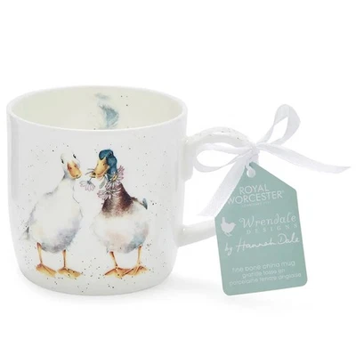 ROYAL WORCESTER Wrendale Mug Duck Love Fine Bone China
