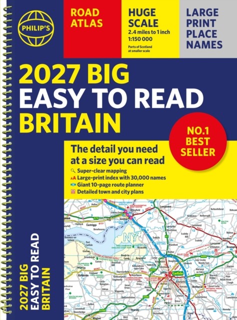 2027 Philip's Big Easy to Read Road Atlas of Britain (A3 Spiral) by Philip's Map - Image 3