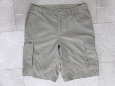 Columbia Mens Cargo Shorts Size 34 Beige Nylon Outdoor Fish Hike