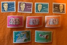Paraguay 1966 astronauts(5) + Magyar Posta 4 different John Glenn/ S. Carpenter