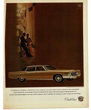 1969 Cadillac Fleetwood Brougham Vintage Print Ad Classic Gm Luxury Flagship