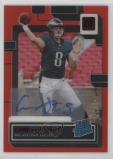 2022 Panini Clearly Donruss Rated Rookie Red 43/49 Carson Strong #61 Auto 1f8v