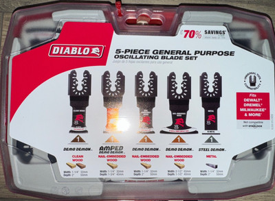 Diablo DOU5 5pc General Purpose Oscillating Blade Set Factory Sealed