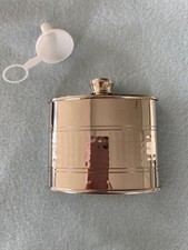 15cl Hammered pewter hip flask  by Selwin Pewter Complete with filling funnel.