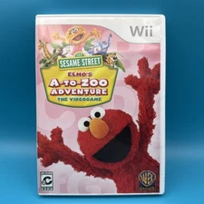 Sesame Street Elmo's A-to-Zoo Adventure (Nintendo Wii) Complete in Box - Tested