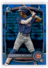 2025 Bowman Chrome Blue Cracked Ice- Yahil Melendez #BCP-222 Cubs