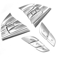 Alloy Silver Steering Wheel Button Panel Trim 22PCS For Cadillac CT6 2016-2020