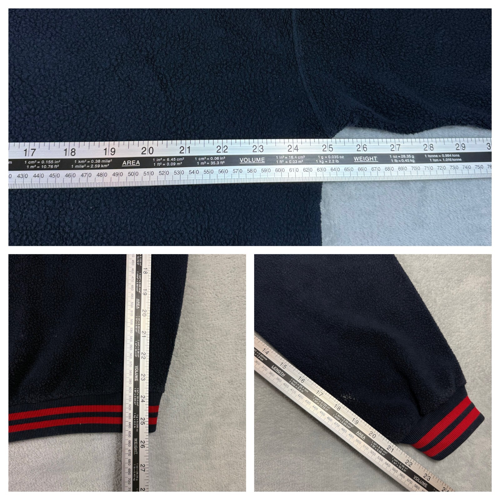 Vintage Chaps Ralph Lauren 1990's Navy Fleece Size Medium Pullover Sweatshirt image 7